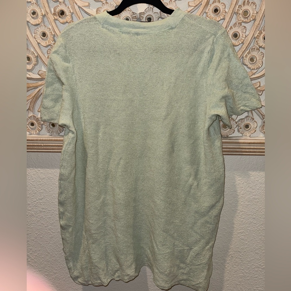 Eileen Fisher Light Green Short Sleeve Top - Picture 2 of 8